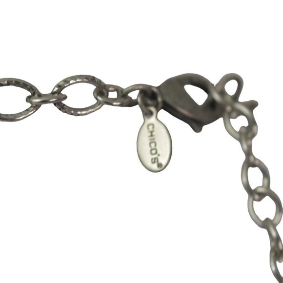 Chicos Necklace Mixed Media Beads Multicolor 40 in Brown Copper Silver Orange - Picture 12 of 12